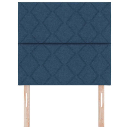 LED sengegavl Blå 100 cm Stof