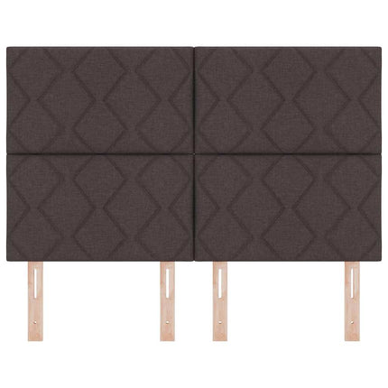 LED sengegavl Lysegrå 144 cm Stof