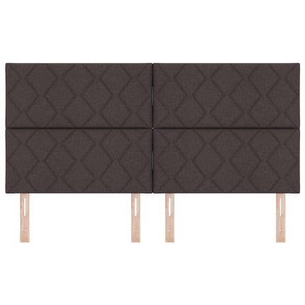 LED sengegavl Brun 180 cm Stof