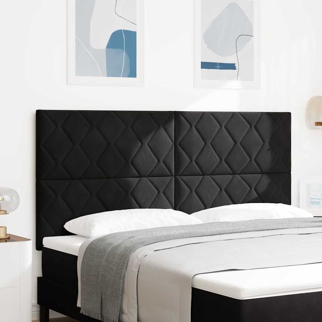 LED sengegavl Sort 180 cm Faux læder