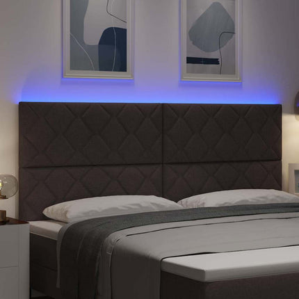 LED sengegavl Lysegrå 200 cm Stof