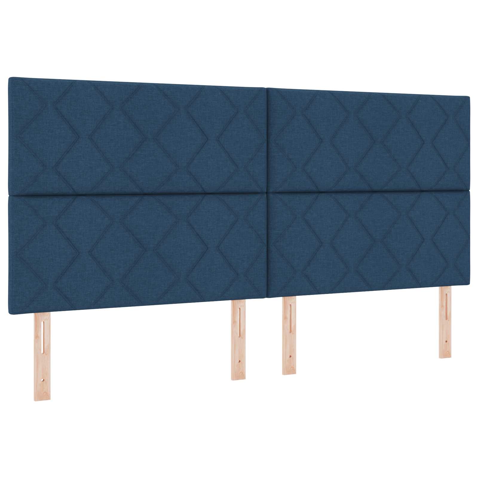 LED sengegavl Blå 200 cm Stof