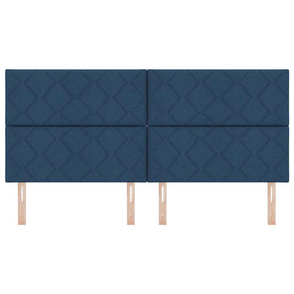 LED sengegavl Blå 200 cm Stof