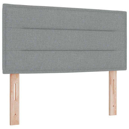 Box spring seng med hovedgærde Lysegrå 80 x 200 cm Stof