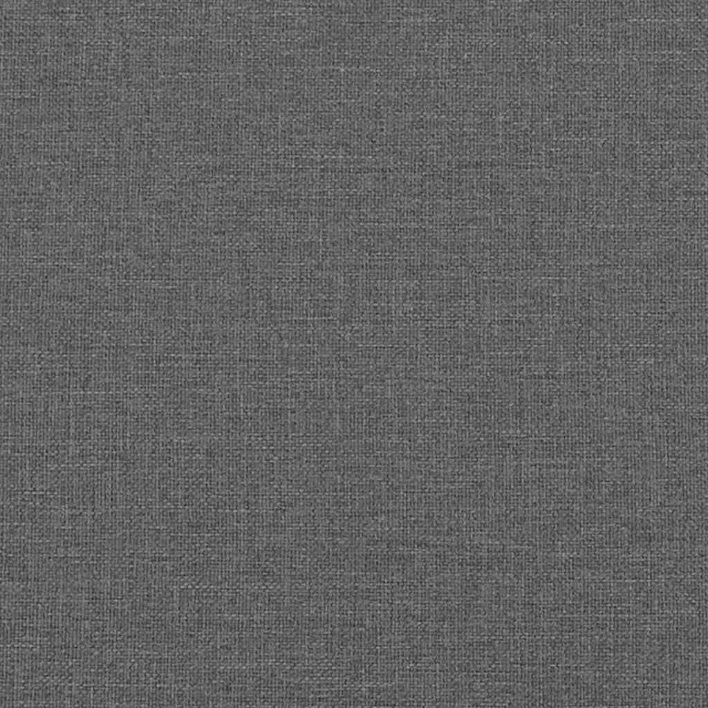 Box spring seng med hovedgærde Mørkegrå 100 x 200 cm Stof