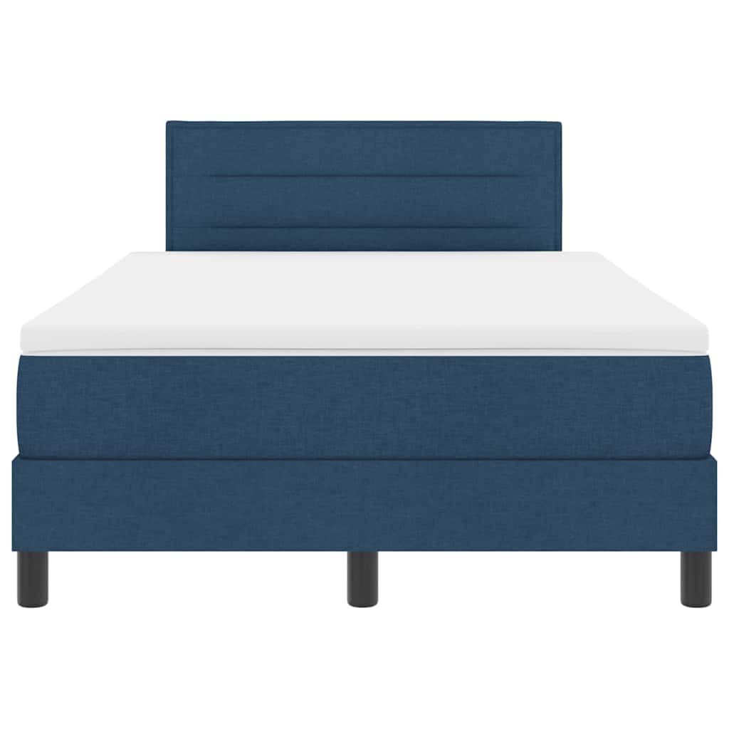 Box spring seng med hovedgærde Blå 120 x 190 cm Stof