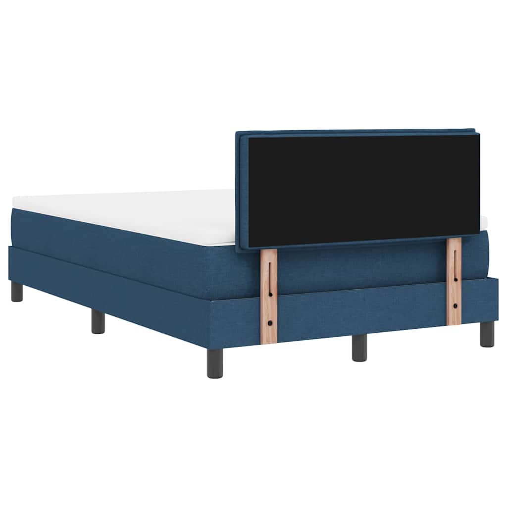 Box spring seng med pude med hovedgærde Blå 120 x 200 cm Stof