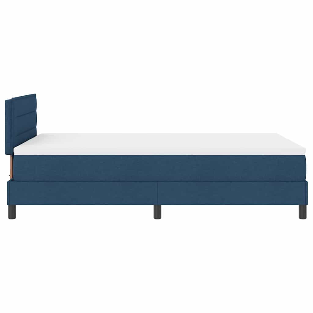 Box spring seng med pude med hovedgærde Blå 120 x 200 cm Stof