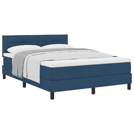 Box spring seng med hovedgærde Blå 140 x 190 cm Stof