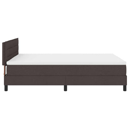 Box spring seng med hovedgærde Mørk Brun 140 x 200 cm Stof