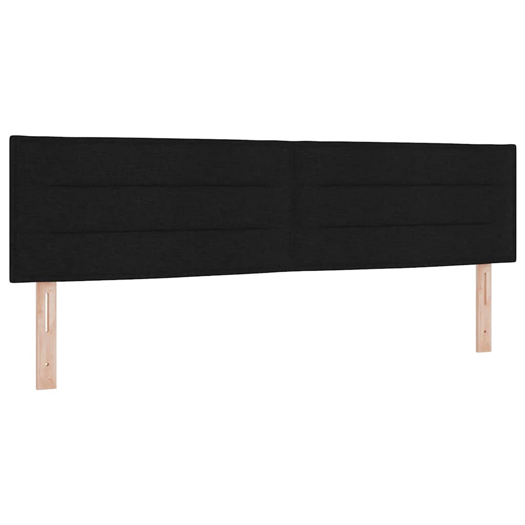 Box spring seng med hovedgærde Sort 180 x 200 cm Stof