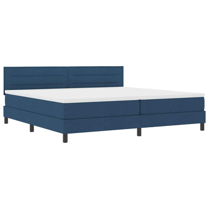 Box spring seng med hovedgærde Blå 200 x 200 cm Stof