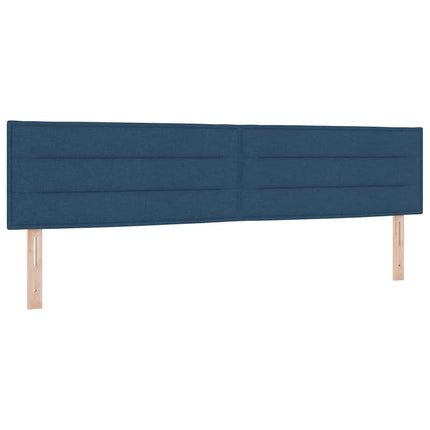 Box spring seng med hovedgærde Blå 200 x 200 cm Stof