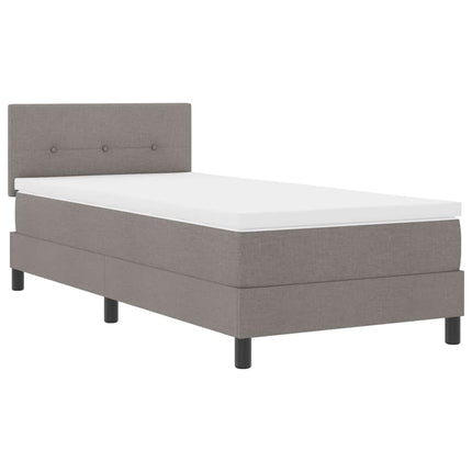 Box spring seng med hovedgærde Gråbrun 100 x 200 cm Stof