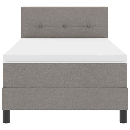 Box spring seng med hovedgærde Gråbrun 100 x 200 cm Stof