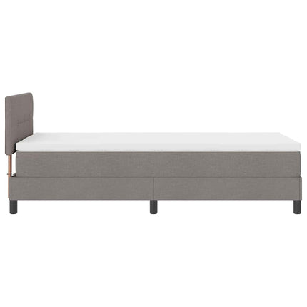 Box spring seng med hovedgærde Gråbrun 100 x 200 cm Stof