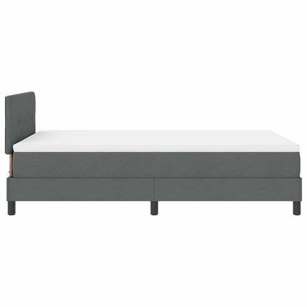 Box spring seng med hovedgærde Mørkegrå 120 x 190 cm Stof