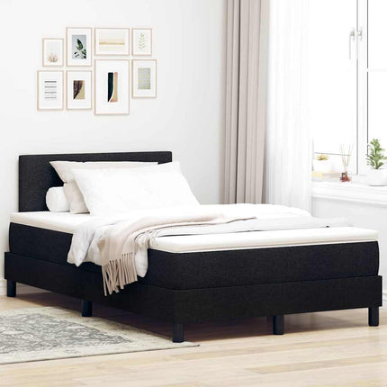 Box spring seng med hovedgærde Sort 120 x 190 cm Stof