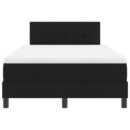 Box spring seng med hovedgærde Sort 120 x 190 cm Stof