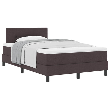 Box spring seng med hovedgærde Mørk Brun 120 x 190 cm Stof