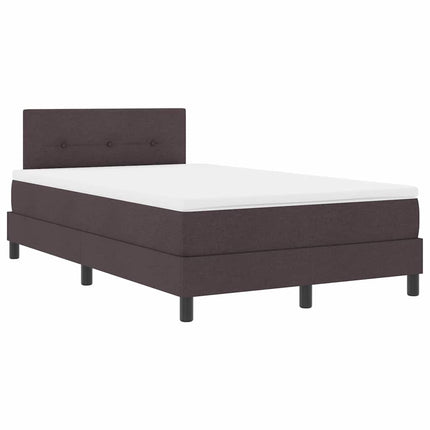 Box spring seng med hovedgærde Mørk Brun 120 x 190 cm Stof