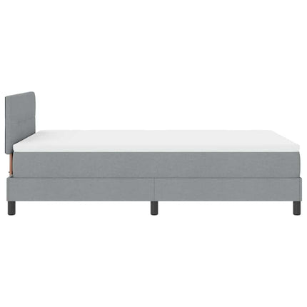 Box spring seng med hovedgærde Lysegrå 120 x 200 cm Stof
