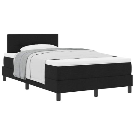 Box spring seng med hovedgærde Sort 120 x 200 cm Stof