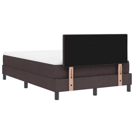 Box spring seng med hovedgærde Mørk Brun 120 x 200 cm Stof