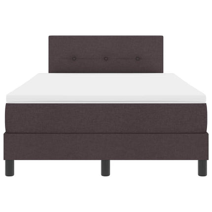 Box spring seng med hovedgærde Mørk Brun 120 x 200 cm Stof