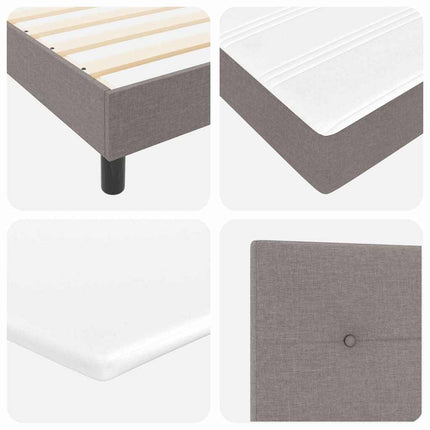 Box spring seng med hovedgærde Gråbrun 120 x 200 cm Stof