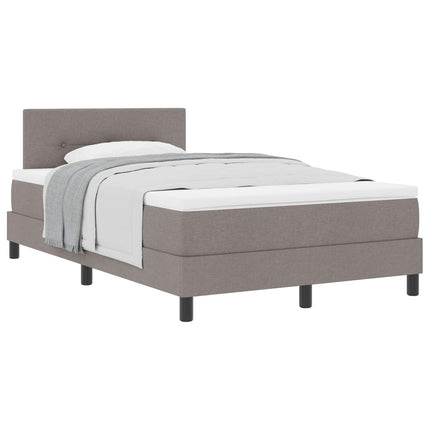Box spring seng med hovedgærde Gråbrun 120 x 200 cm Stof