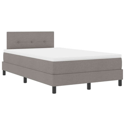 Box spring seng med hovedgærde Gråbrun 120 x 200 cm Stof