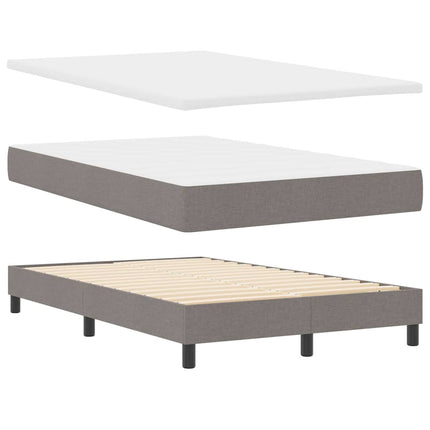 Box spring seng med hovedgærde Gråbrun 120 x 200 cm Stof