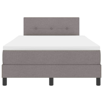 Box spring seng med hovedgærde Gråbrun 120 x 200 cm Stof