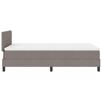 Box spring seng med hovedgærde Gråbrun 120 x 200 cm Stof