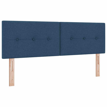 Box spring seng med hovedgærde Blå 140 x 190 cm Stof
