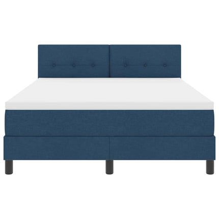 Box spring seng med hovedgærde Blå 140 x 190 cm Stof