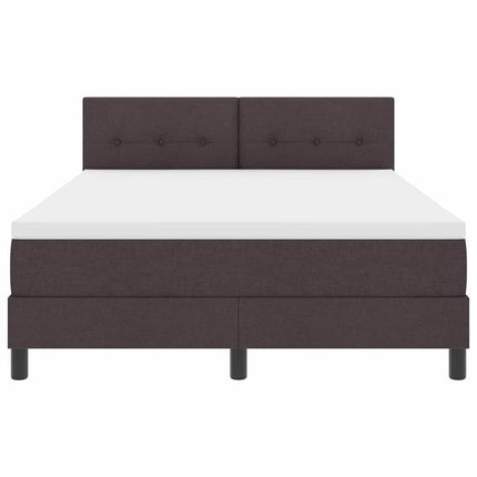 Box spring seng med hovedgærde Mørk Brun 160 x 200 cm Stof