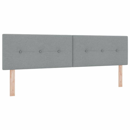 Box spring seng med hovedgærde Lysegrå 180 x 200 cm Stof