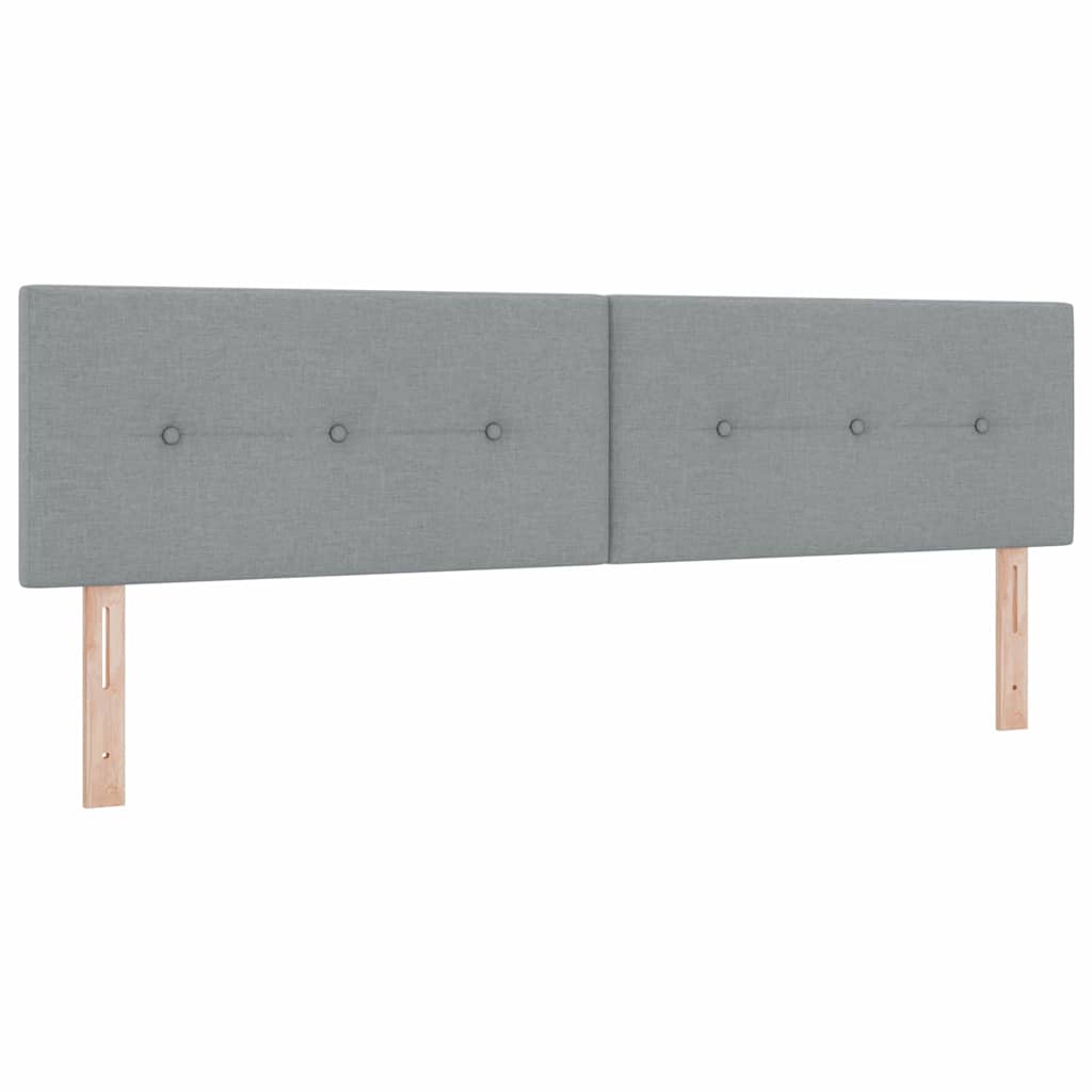 Box spring seng med hovedgærde Lysegrå 180 x 200 cm Stof