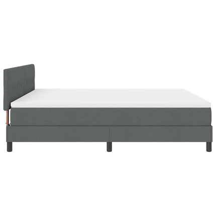 Box spring seng med hovedgærde Mørkegrå 180 x 200 cm Stof