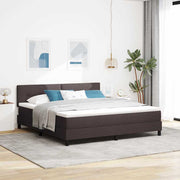 Box spring seng med hovedgærde Mørk Brun 180 x 200 cm Stof