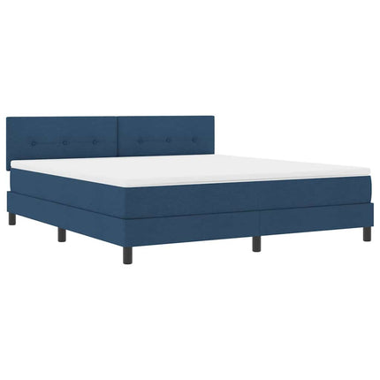 Box spring seng med hovedgærde Blå 180 x 200 cm Stof