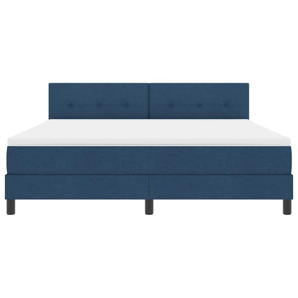 Box spring seng med hovedgærde Blå 180 x 200 cm Stof