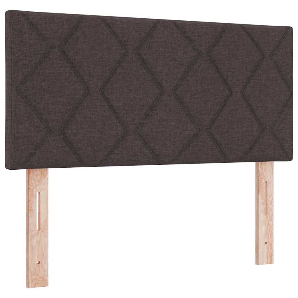 Box spring seng med hovedgærde Mørk Brun 90 x 200 cm Stof
