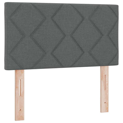 Box spring seng med hovedgærde Mørkegrå 120 x 190 cm Stof