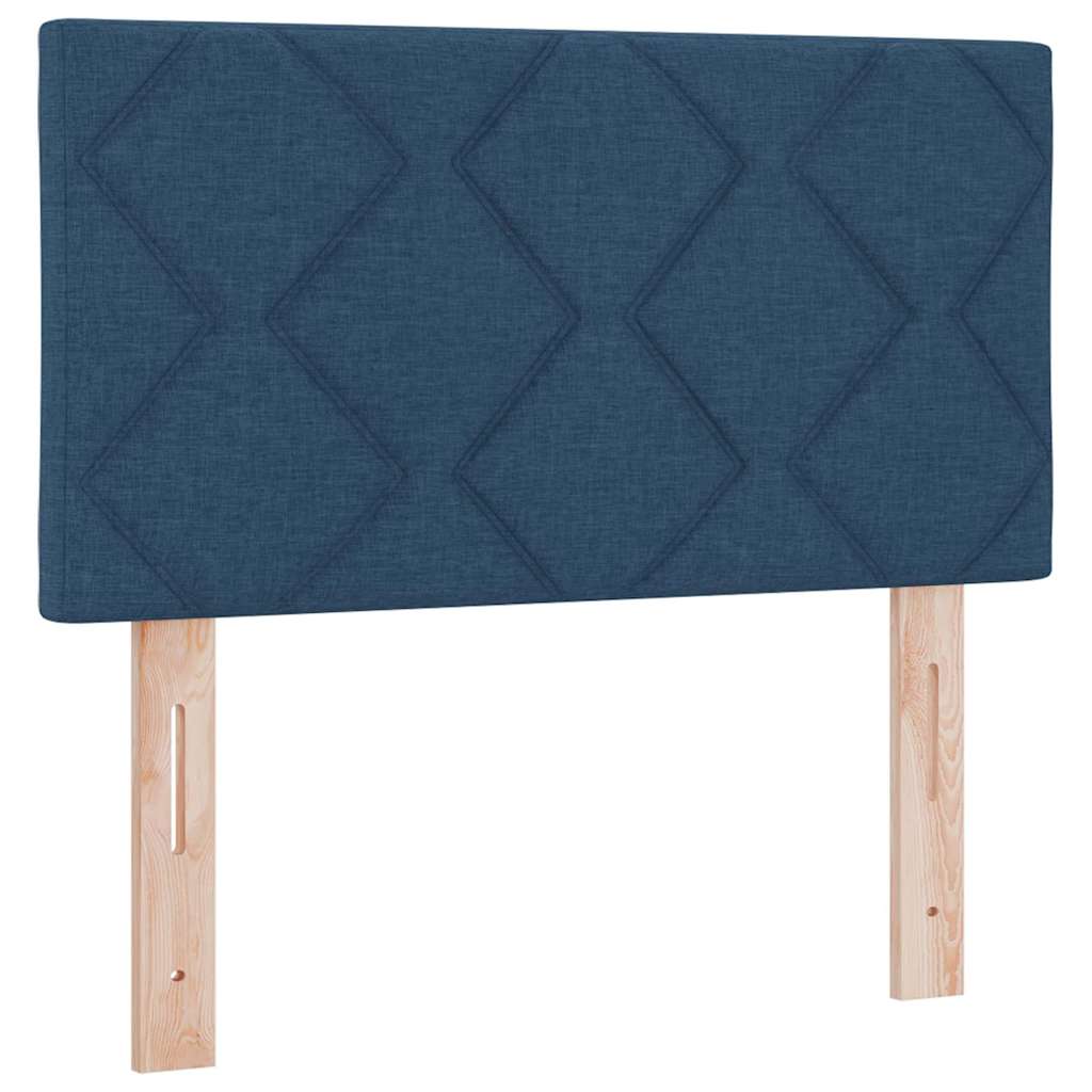Box spring seng med hovedgærde Blå 120 x 190 cm Stof