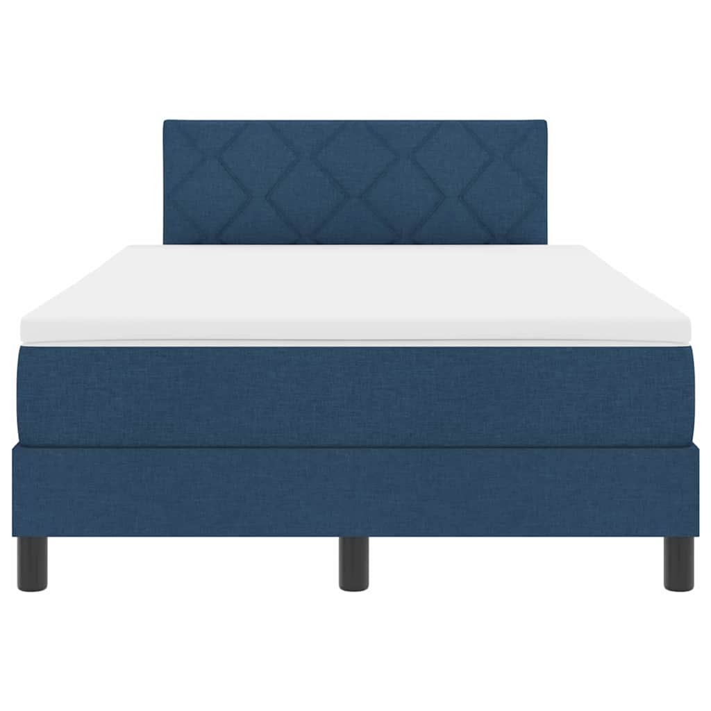 Box spring seng med hovedgærde Blå 120 x 190 cm Stof