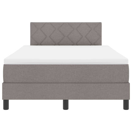 Box spring seng med hovedgærde Gråbrun 120 x 200 cm Stof