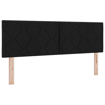 Box spring seng med hovedgærde Sort 140 x 190 cm Stof